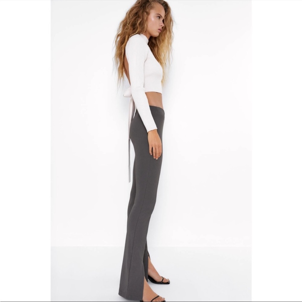 Zara long pants & jumpsuits gray